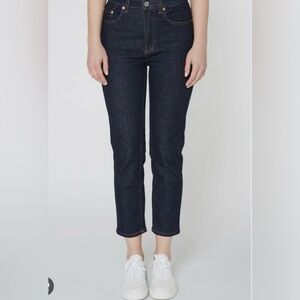 Acne Studios “Patti One” dark blue denim Designer Trendy Cotton 5 Pocket jean 26